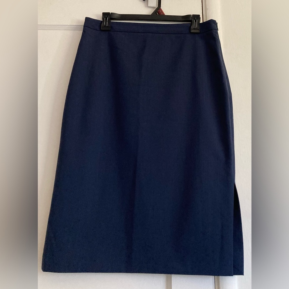 Banana Republic Blue A-Line Skirt with Slit